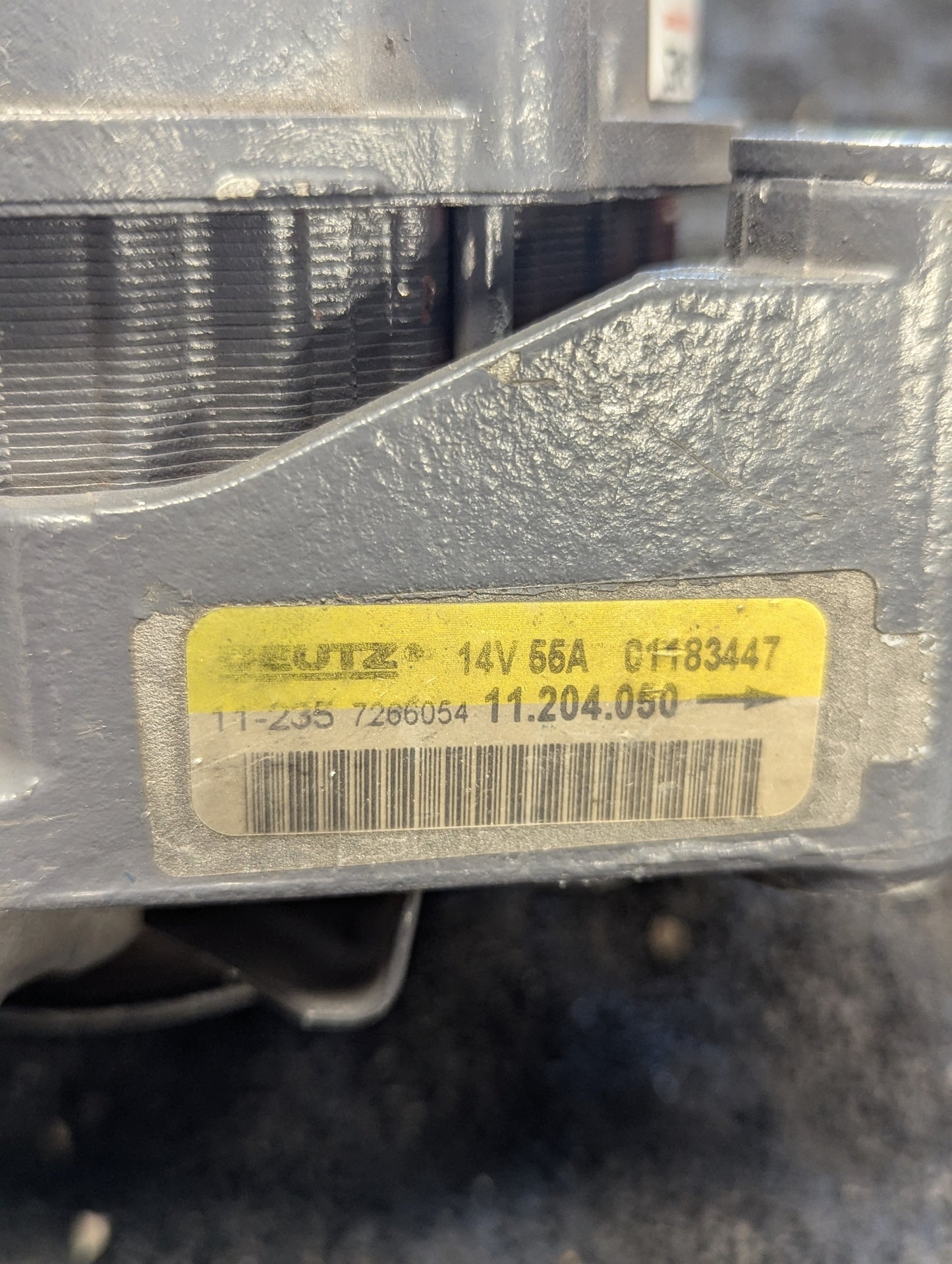 Deutz Alternator 14V 0118-3447