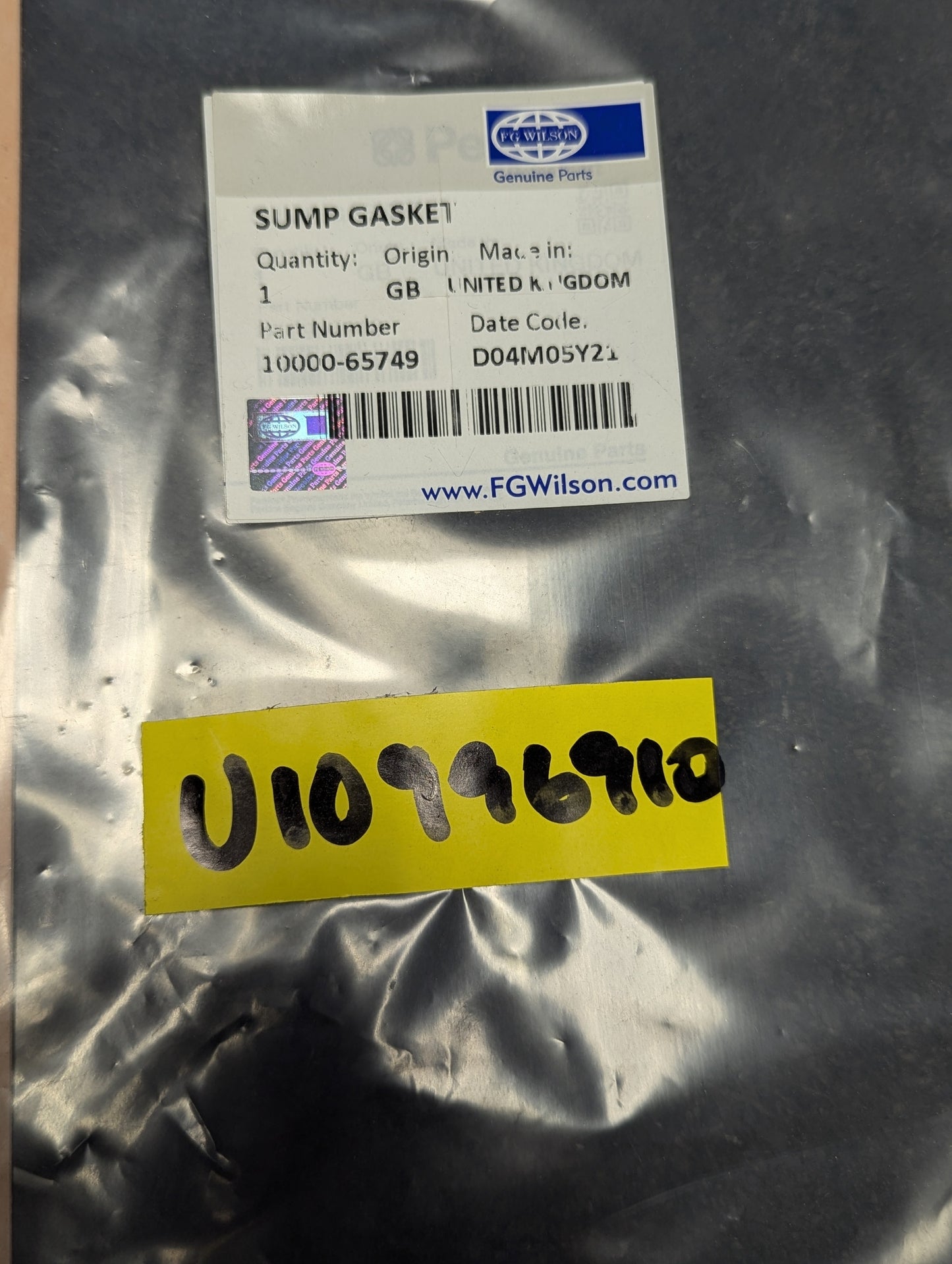 Perkins Sump Gasket U10996910