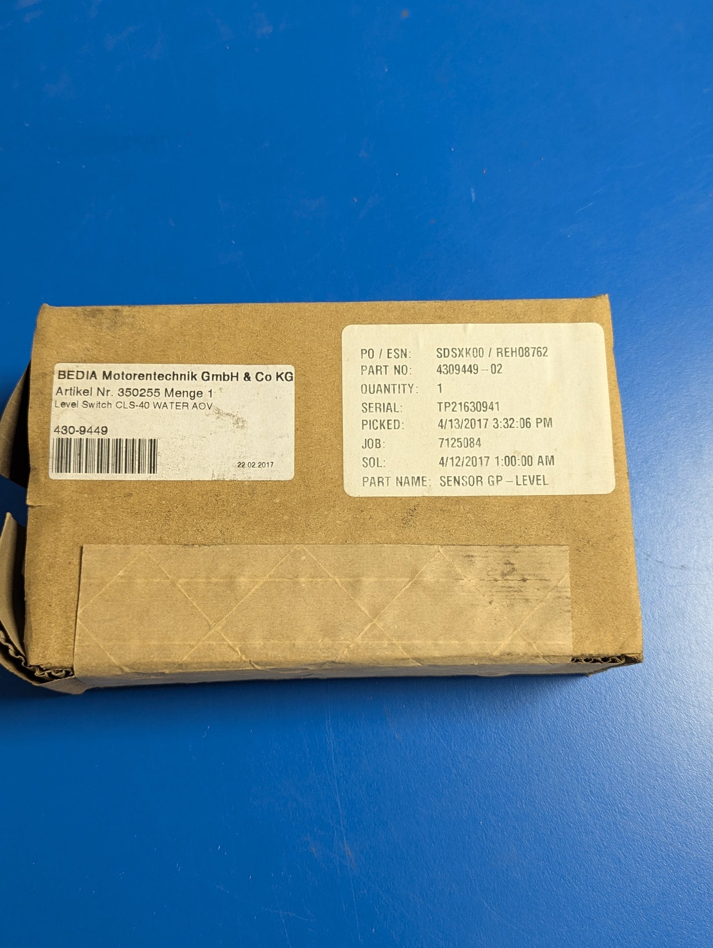 Water Temp Sensor 4309449-02
