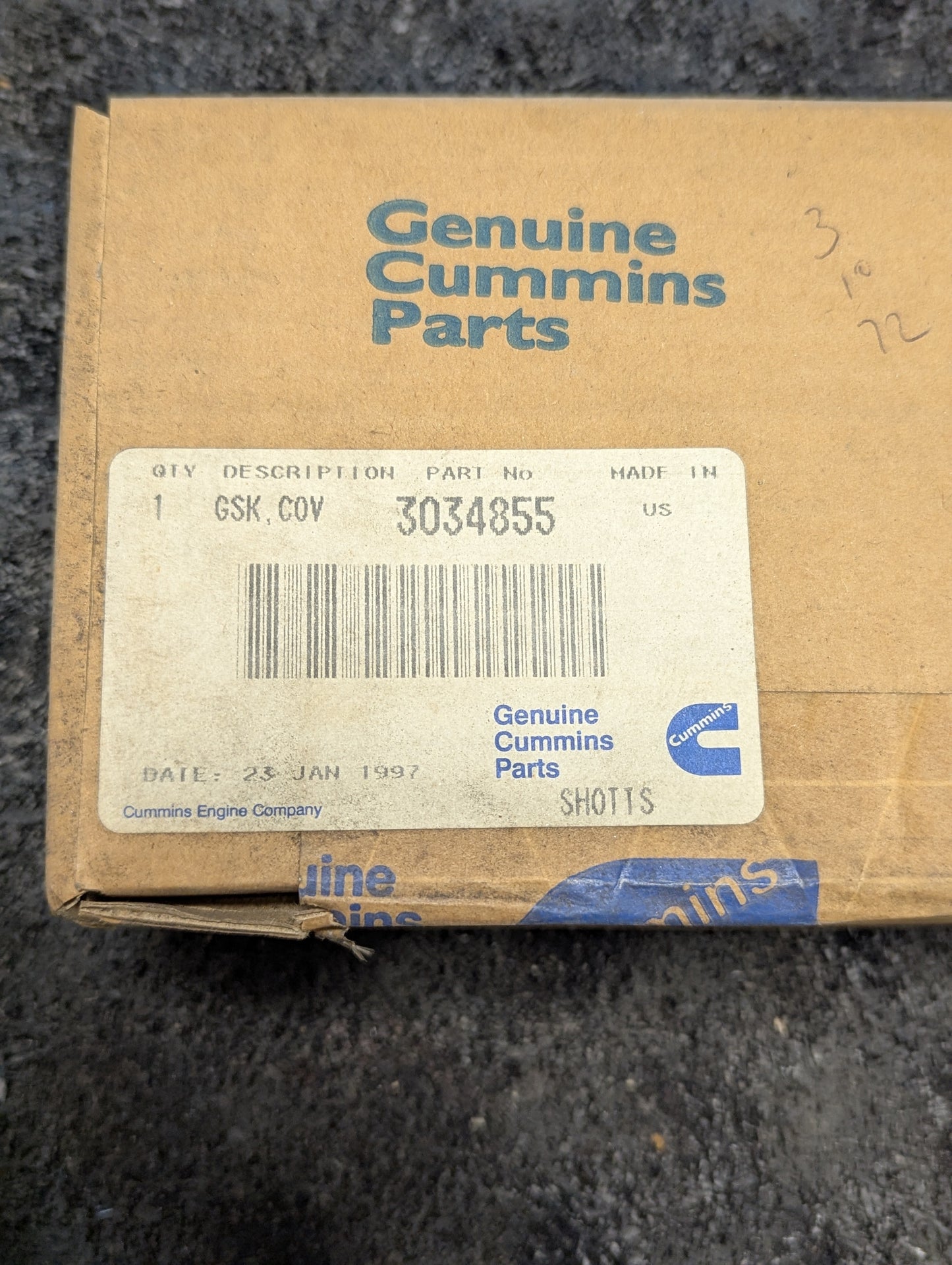 Cummins Valve Cover Gasket 3034855