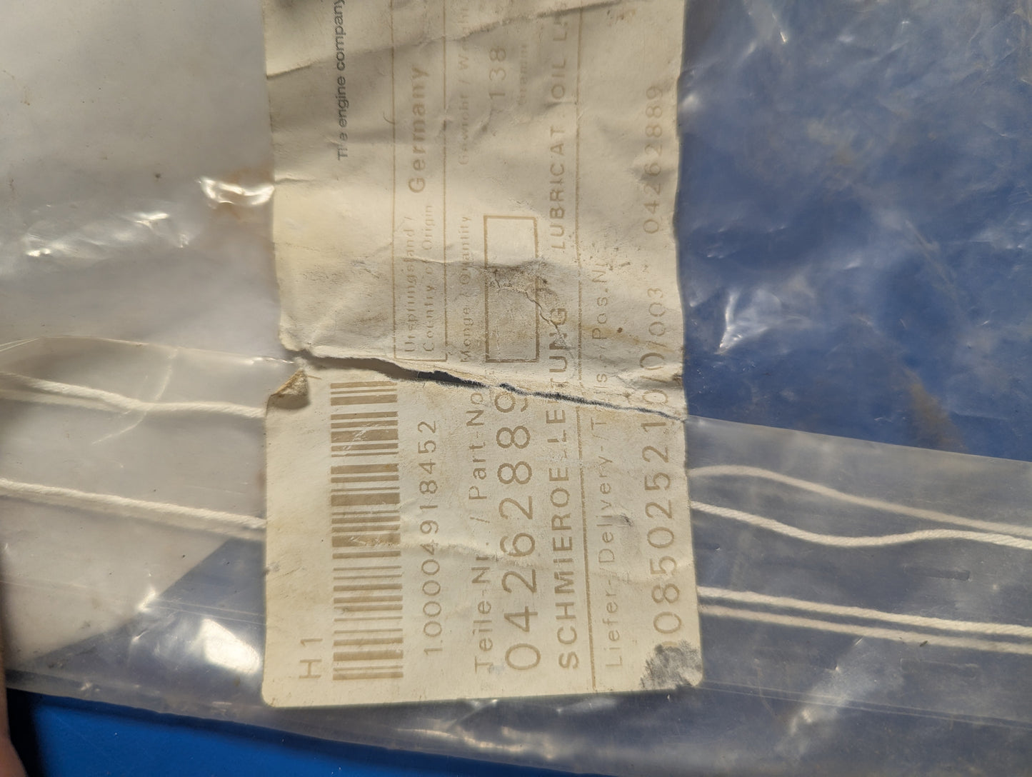 Deutz Lube Oil Line 0426-2889