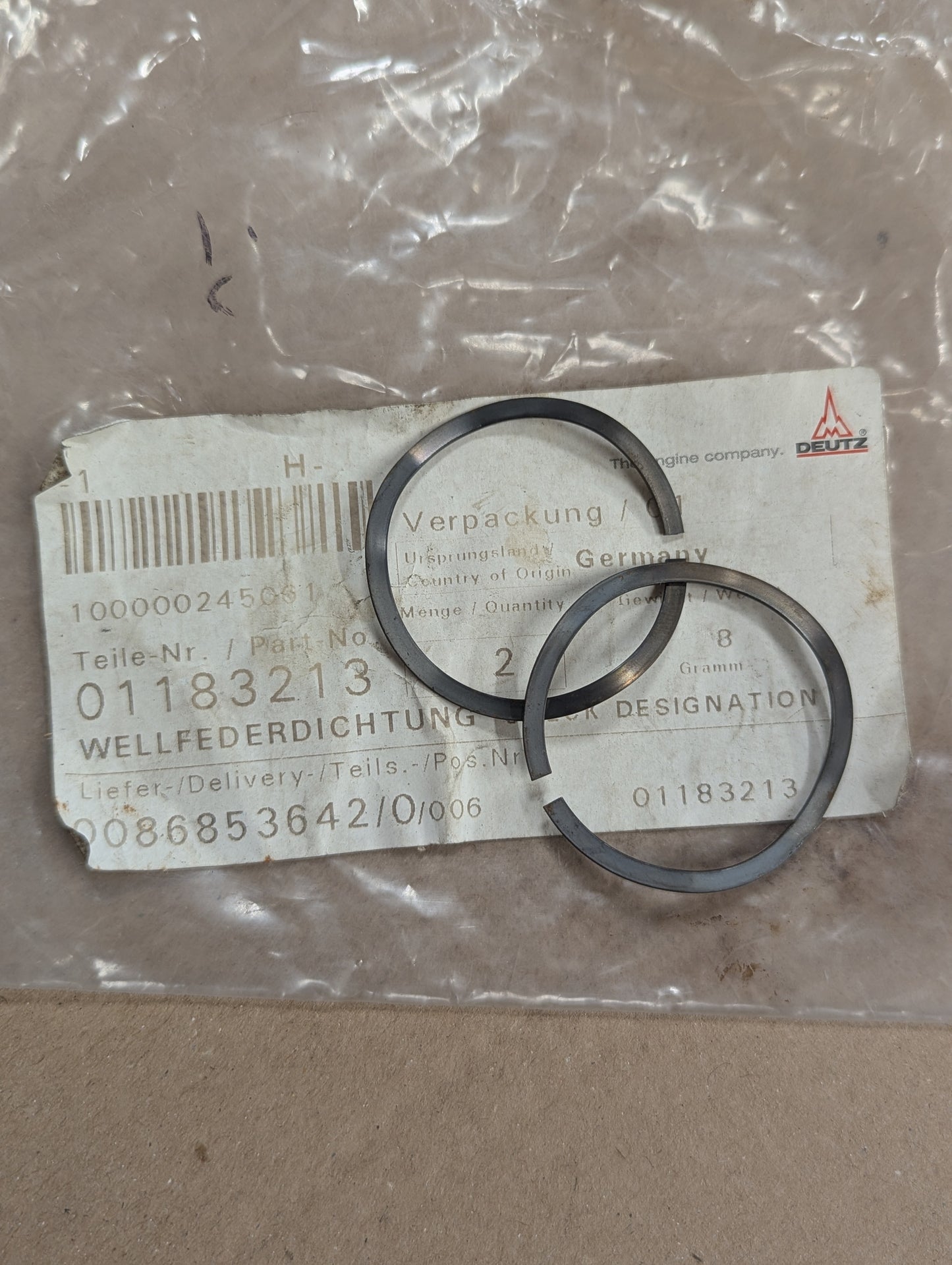 Deutz Check Designation 0118-3213