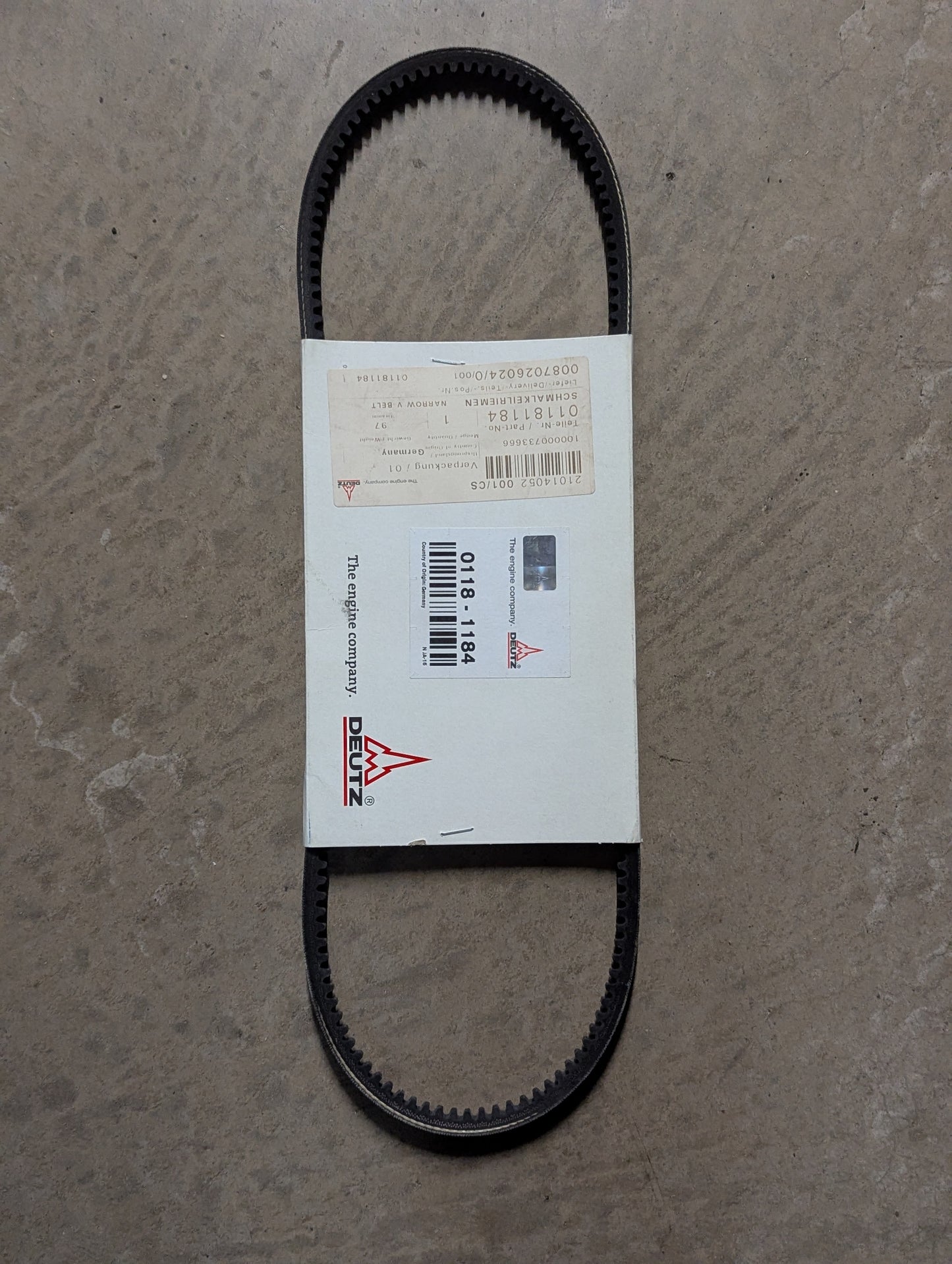 Deutz Belt 0118-1184