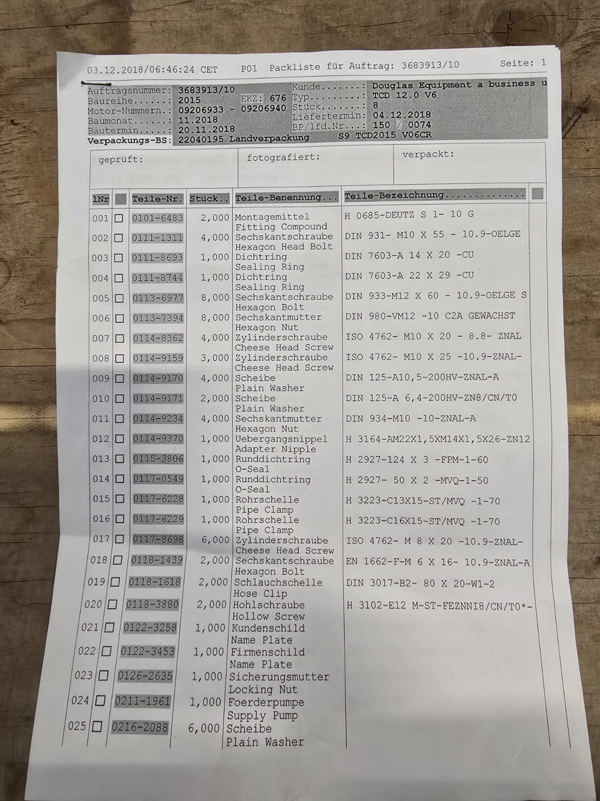 DPF and Ad-blue Treatment Packages for Deutz TCD12.OV6