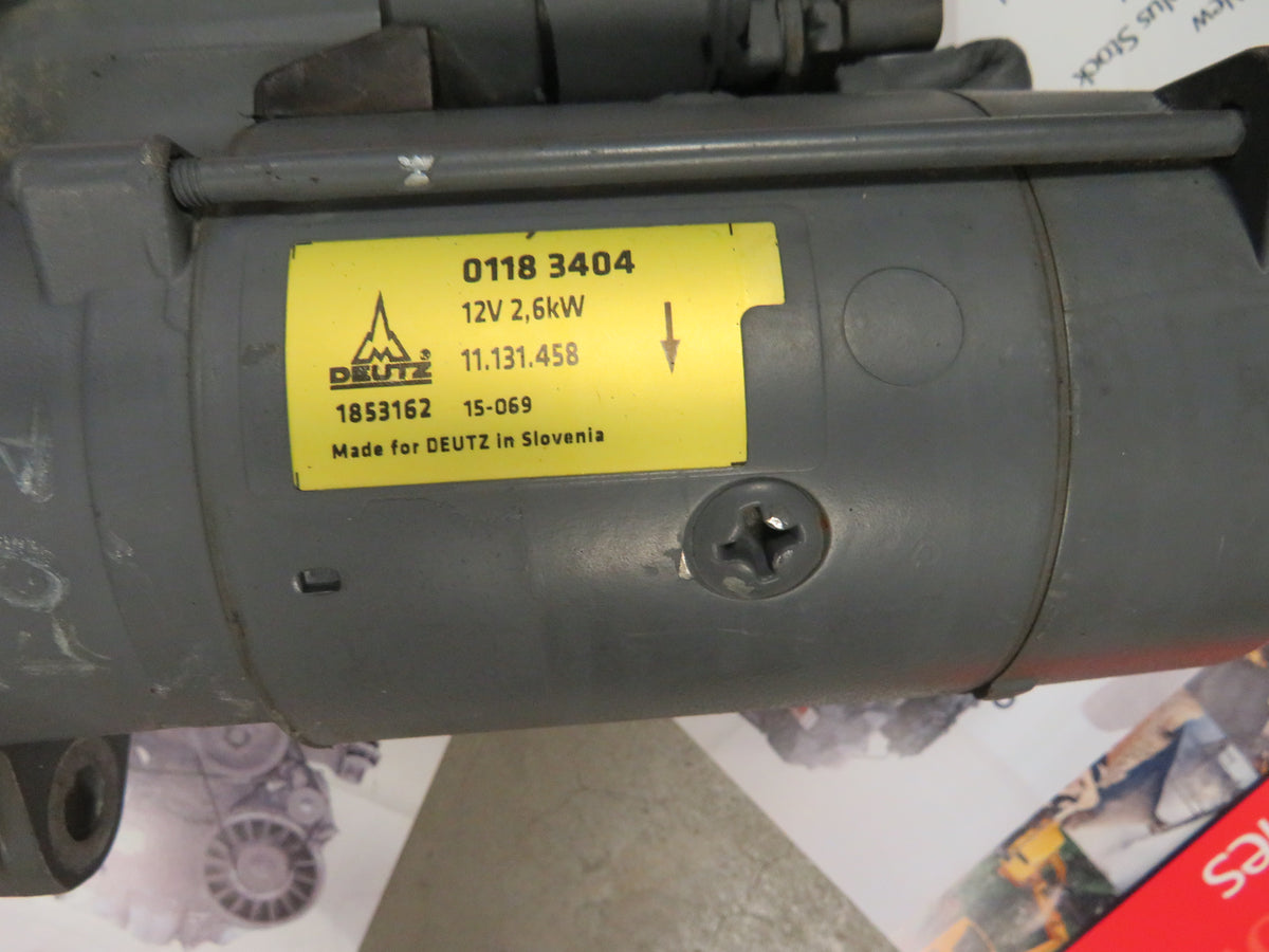 Deutz 2011 1011 Starter motor 01183404 low hours used 12v 9 tooth
