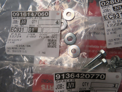 Genuine Isuzu fan/pulley extension kit for 3/4 4JB1T 4JG1 4LE1 4LE2 9136420770