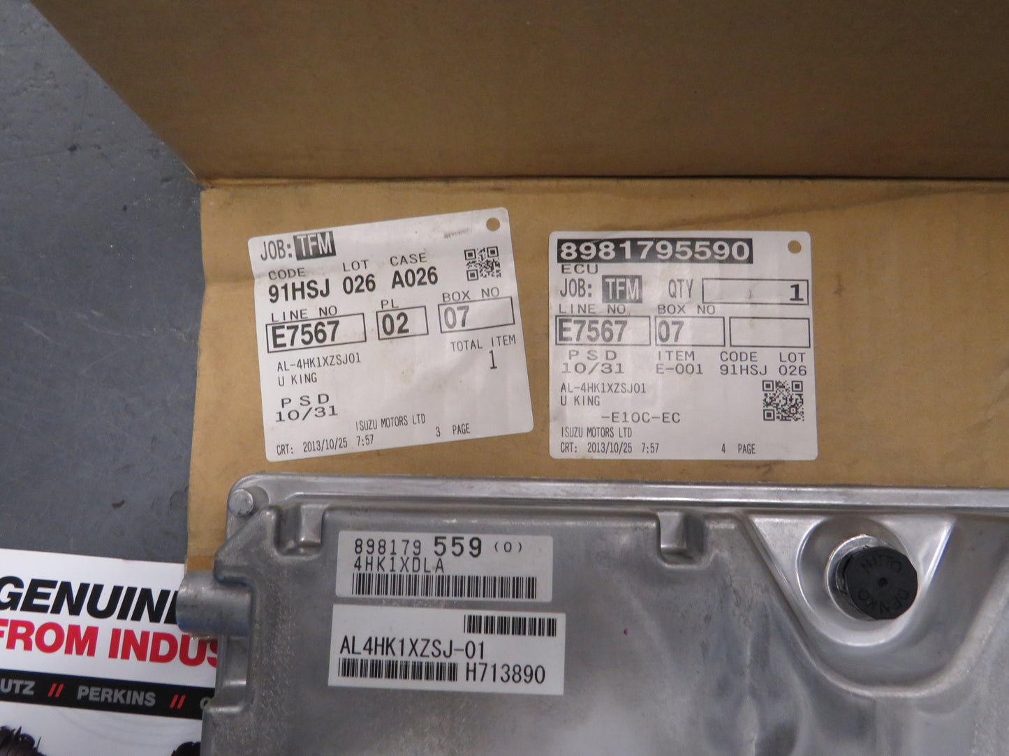 Isuzu/JCB ECU/ECM 8981795590 4HK engine control unit Transtron