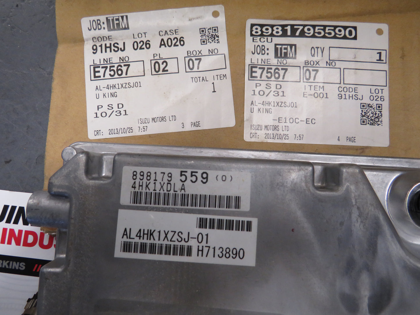 Isuzu/JCB ECU/ECM 8981795590 4HK engine control unit Transtron