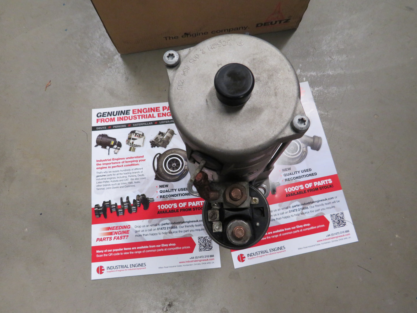 Deutz BF6M1013 starter motor 24 volt Bosch 001263008 19-11-22-10 Good used