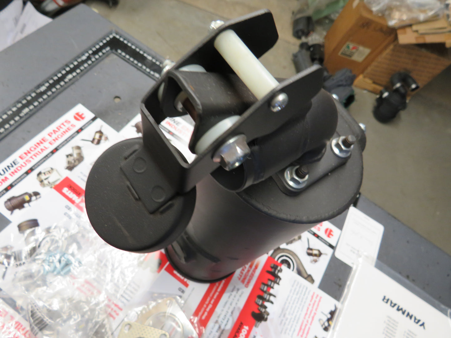Yanmar 3TNV Exhaust Muffler / Silencer & tailpipe/rain flap