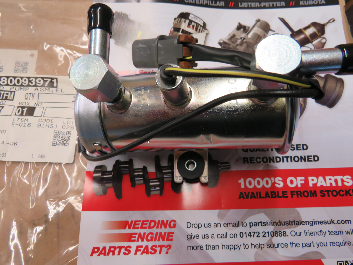 Isuzu u-shin 24v fuel lift pump 8980093971 B6950