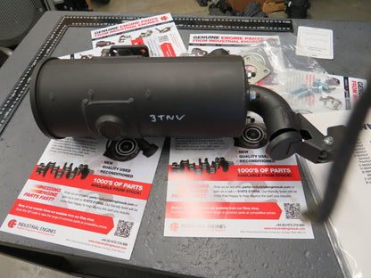 Yanmar 3TNV Exhaust Muffler / Silencer & tailpipe/rain flap