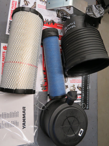 Yanmar 3TNV88 Air filter assembly complete with air filters 129601-12590 Genuine