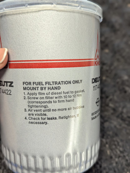 Deutz Spin-On Fuel Filter 117-4422