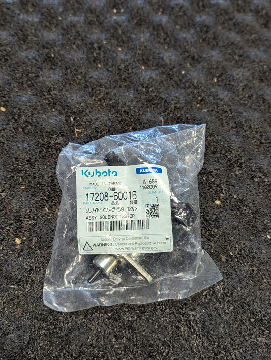 Kubota Stop Solenoid 17208-60016