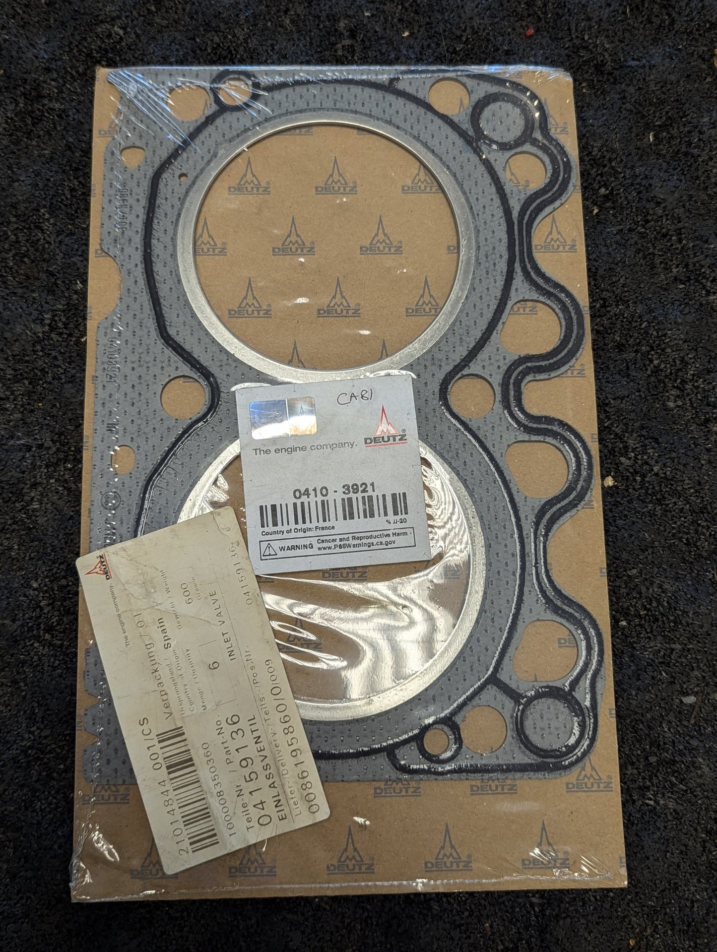 Deutz Cylinder Head Gasket 0410-3921