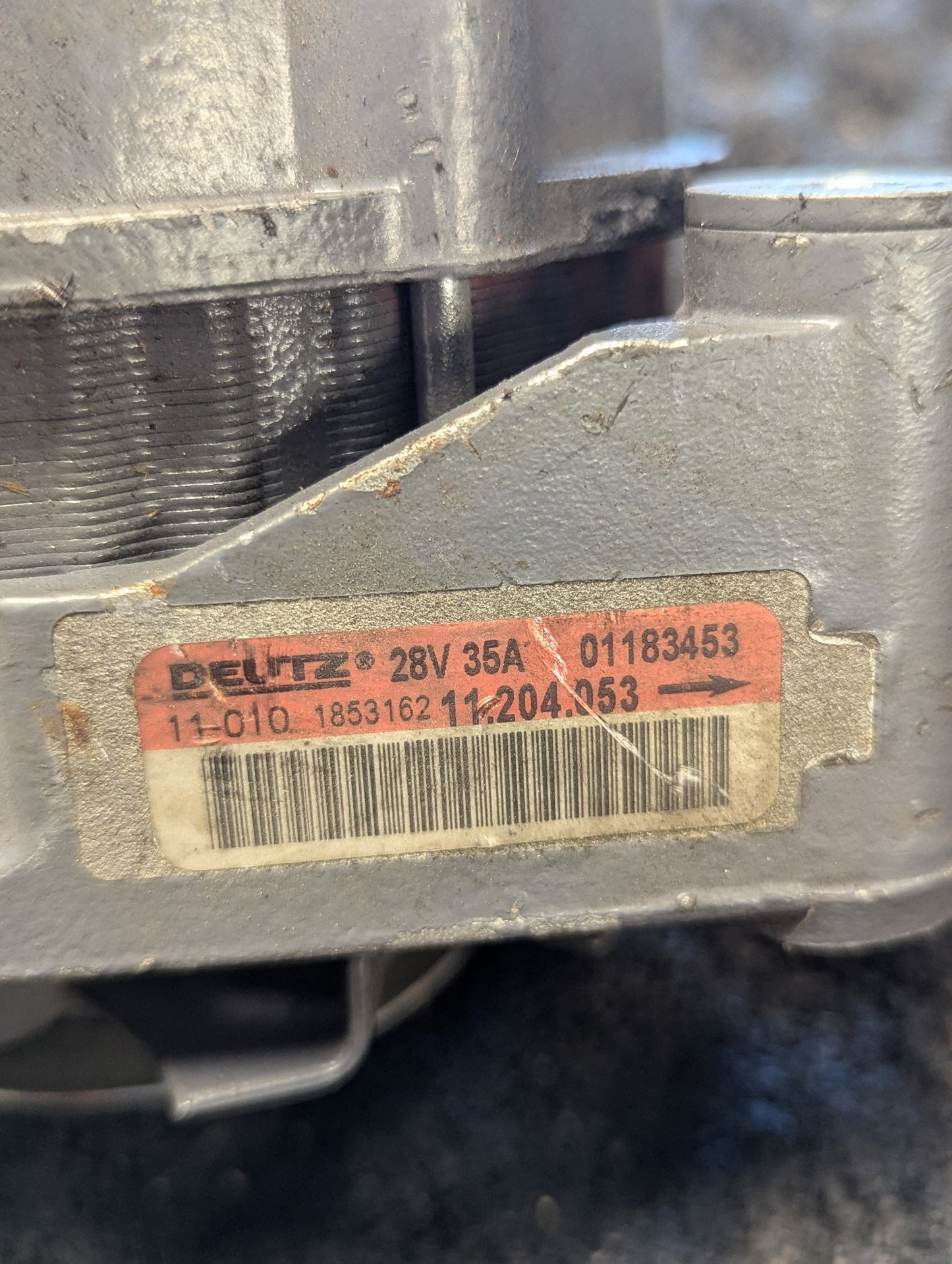 Deutz Alternator 28V 0118-3453