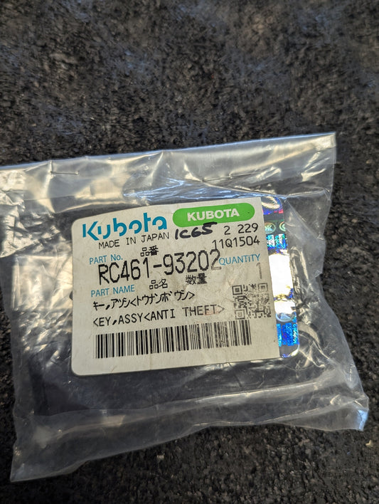 Kubota Anti-Theft Key RC461-93202