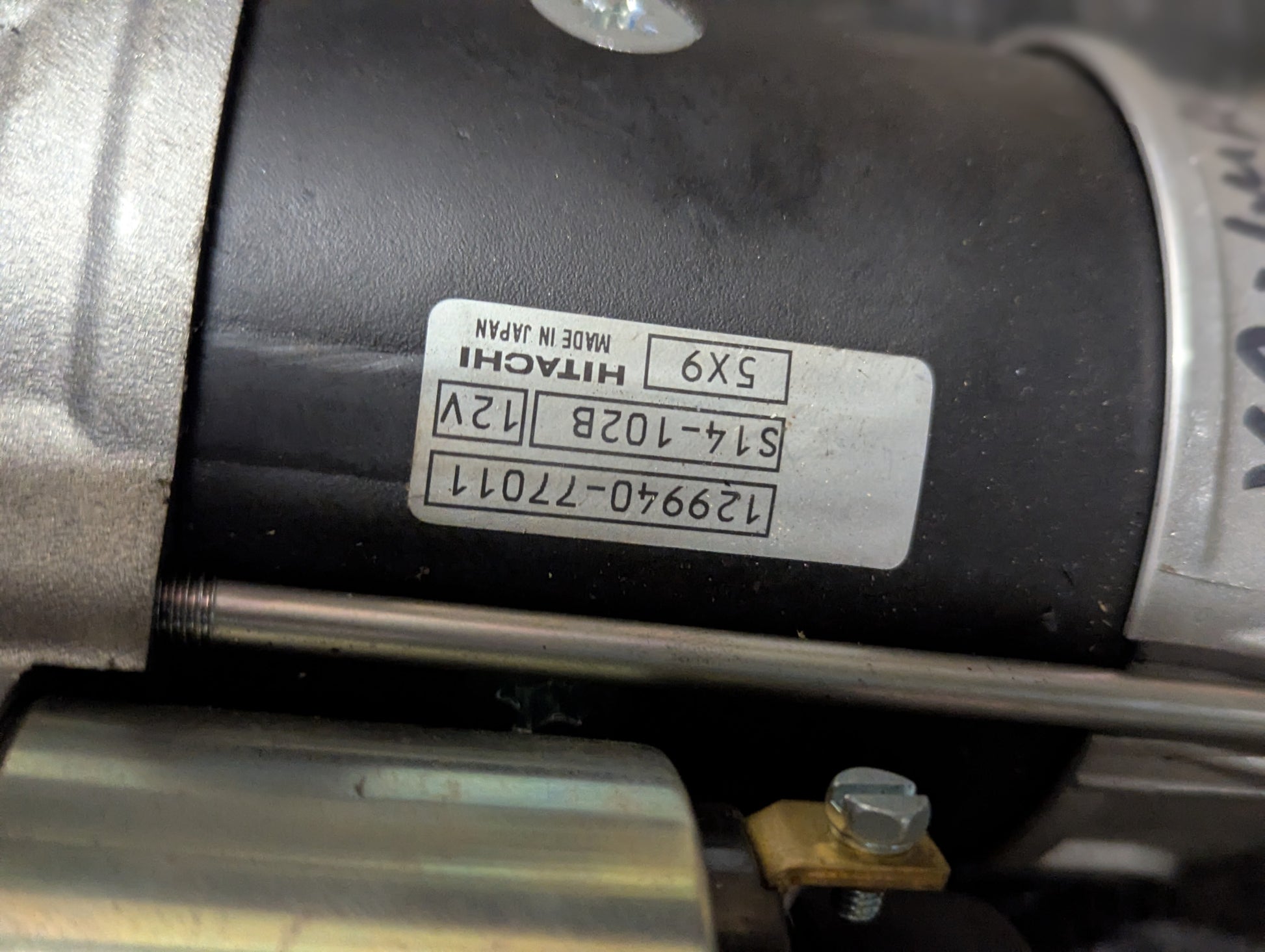 New 12 Volt Starter For Hitachi S14-102 & Yanmar 129940-77010 - 1 Year Warranty