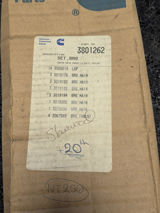 Cummins Main Bearing Set 3801262