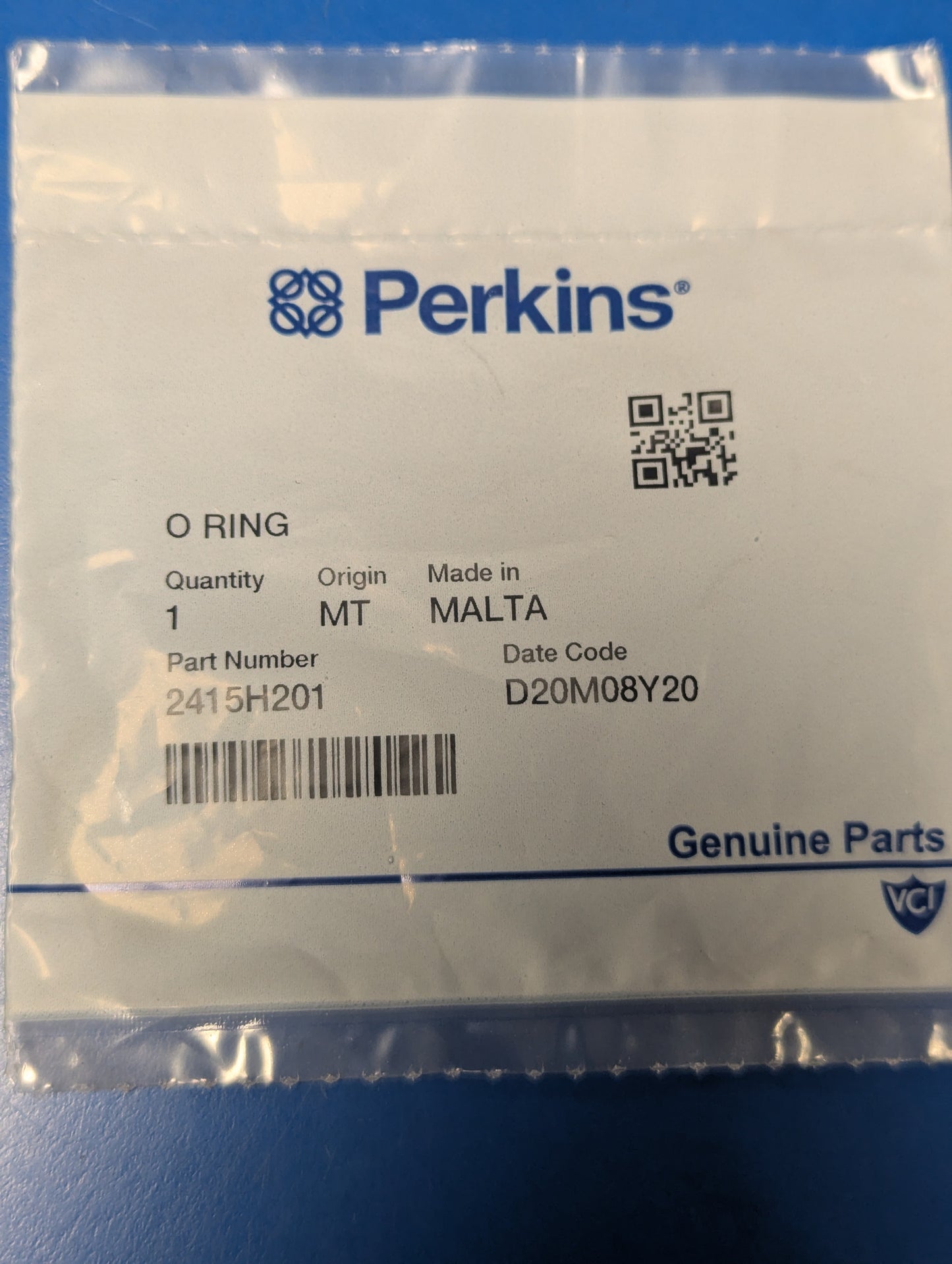 Perkins Oil Pump O Ring 2415H201