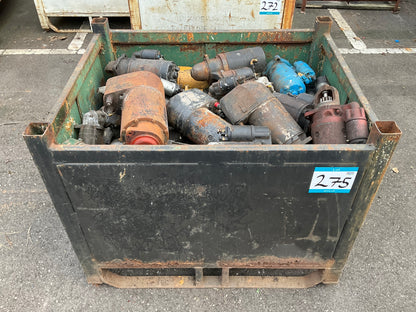 Crate of Used Starter Motors